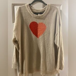 Heart Sweater 1x NWT